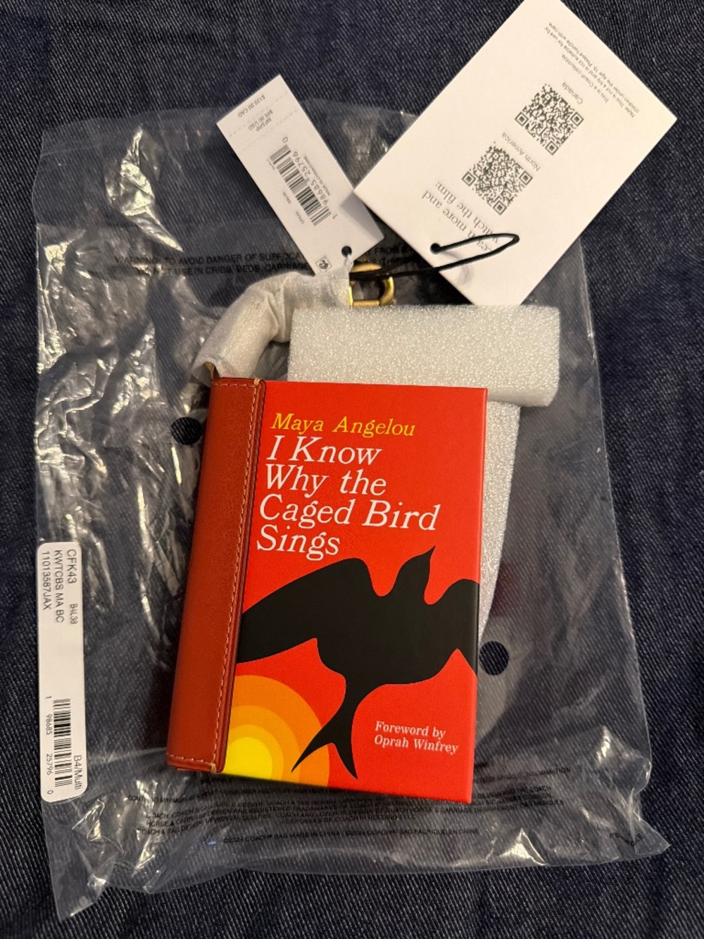 Coach I Know Why The Caged Bird Sings By Maya Angelou Book Bag Charm